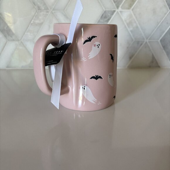 Rae Dunn Disney Spooky and Cute Stitch Mug Pink Textured New - Picture 3 of 10